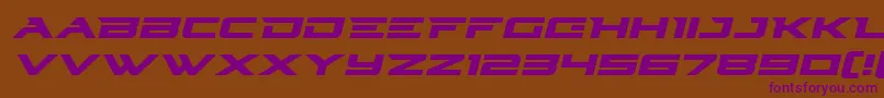 Cyberdynexpandital Font – Purple Fonts on Brown Background