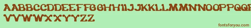 TheOneAndOnlyMe-Schriftart – Braune Schriften auf grünem Hintergrund