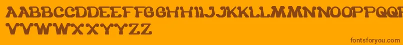 TheOneAndOnlyMe Font – Brown Fonts on Orange Background