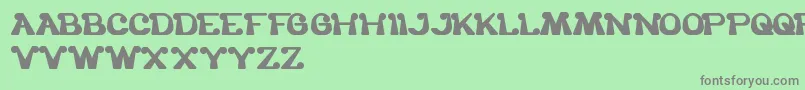 フォントTheOneAndOnlyMe – 緑の背景に灰色の文字