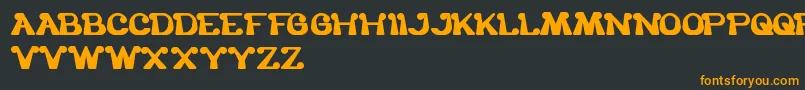 フォントTheOneAndOnlyMe – 黒い背景にオレンジの文字