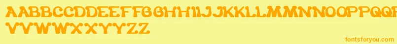 TheOneAndOnlyMe Font – Orange Fonts on Yellow Background