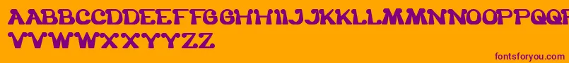 TheOneAndOnlyMe Font – Purple Fonts on Orange Background