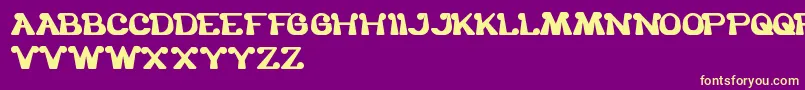 TheOneAndOnlyMe Font – Yellow Fonts on Purple Background