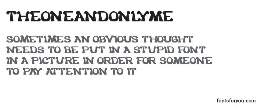 TheOneAndOnlyMe Font