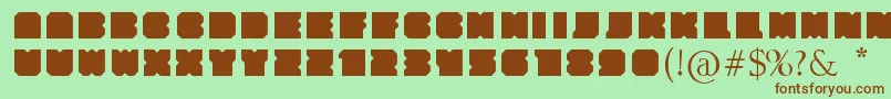 Qdrd Font – Brown Fonts on Green Background