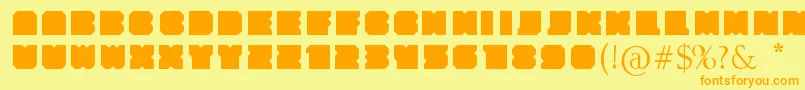 Qdrd Font – Orange Fonts on Yellow Background