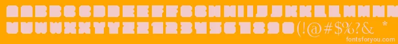 Qdrd Font – Pink Fonts on Orange Background