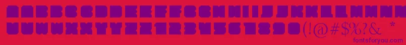 Qdrd Font – Purple Fonts on Red Background