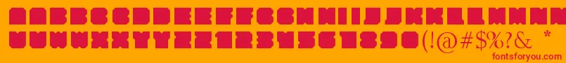 Qdrd Font – Red Fonts on Orange Background