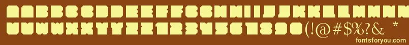 Qdrd Font – Yellow Fonts on Brown Background