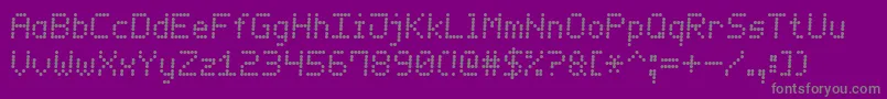 Fonte LedCounter7Italic – fontes cinzas em um fundo violeta