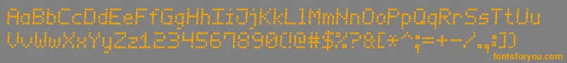 fuente LedCounter7Italic – Fuentes Naranjas Sobre Fondo Gris
