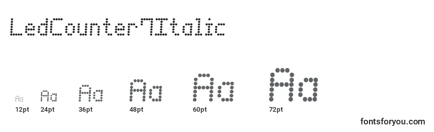 LedCounter7Italic Font Sizes