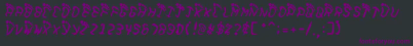 Czcionka Feetish – fioletowe czcionki na czarnym tle