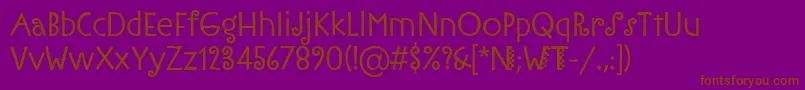 IronworkitcTt-Schriftart – Braune Schriften auf violettem Hintergrund