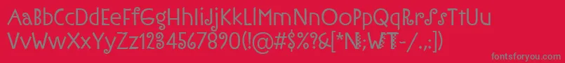 IronworkitcTt Font – Gray Fonts on Red Background