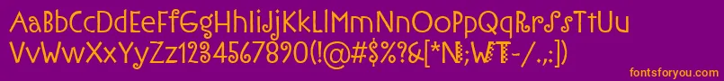 IronworkitcTt Font – Orange Fonts on Purple Background