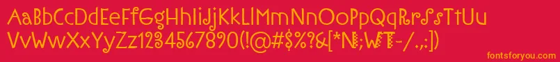 IronworkitcTt Font – Orange Fonts on Red Background