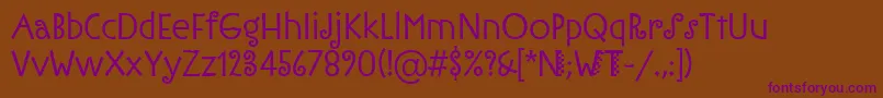 IronworkitcTt Font – Purple Fonts on Brown Background