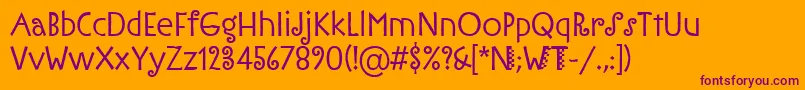 IronworkitcTt Font – Purple Fonts on Orange Background