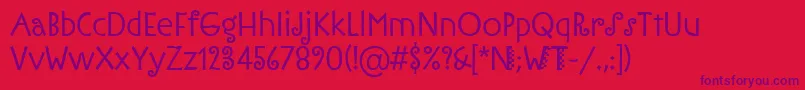 IronworkitcTt Font – Purple Fonts on Red Background