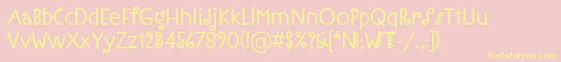 IronworkitcTt Font – Yellow Fonts on Pink Background