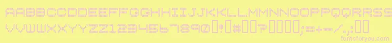Verti Font – Pink Fonts on Yellow Background