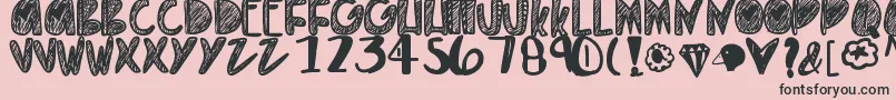 Everythinggold Font – Black Fonts on Pink Background