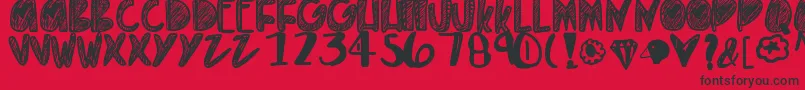 Everythinggold Font – Black Fonts on Red Background
