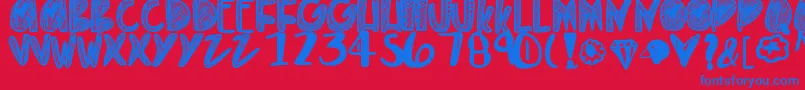 Everythinggold Font – Blue Fonts on Red Background