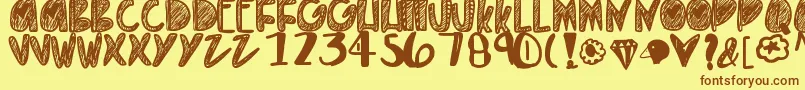 Everythinggold Font – Brown Fonts on Yellow Background