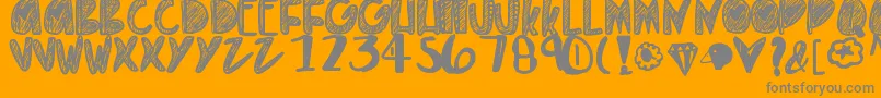 Everythinggold Font – Gray Fonts on Orange Background