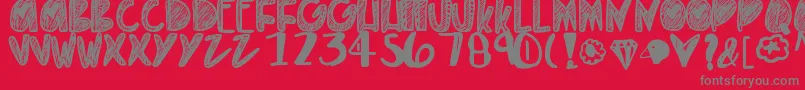 Everythinggold Font – Gray Fonts on Red Background