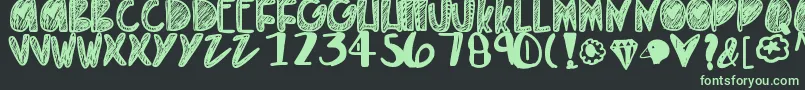 Everythinggold Font – Green Fonts on Black Background