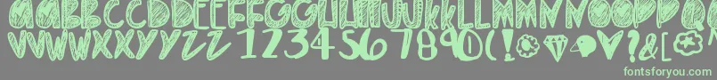 Everythinggold-Schriftart – Grüne Schriften auf grauem Hintergrund