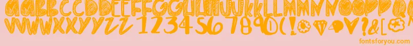 Everythinggold Font – Orange Fonts on Pink Background