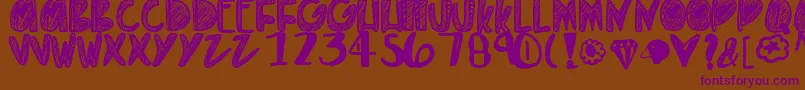 Everythinggold Font – Purple Fonts on Brown Background