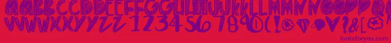 Everythinggold Font – Purple Fonts on Red Background