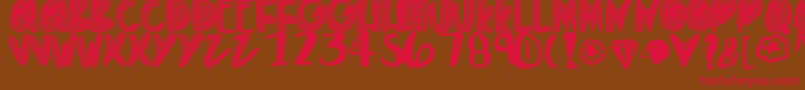 Everythinggold Font – Red Fonts on Brown Background