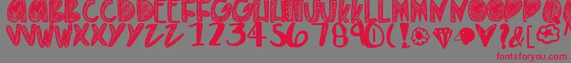 Everythinggold Font – Red Fonts on Gray Background