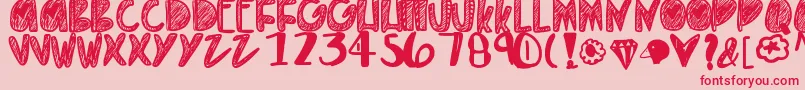 Everythinggold Font – Red Fonts on Pink Background