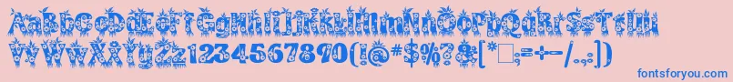 KingthingsAnnex Font – Blue Fonts on Pink Background