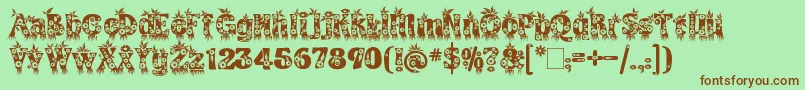 KingthingsAnnex Font – Brown Fonts on Green Background