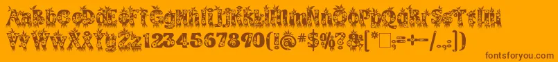 KingthingsAnnex Font – Brown Fonts on Orange Background