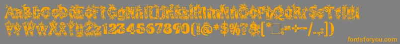 KingthingsAnnex Font – Orange Fonts on Gray Background