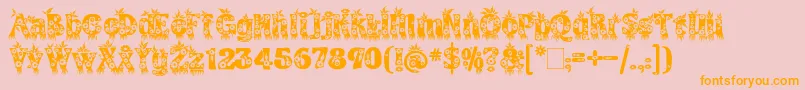KingthingsAnnex Font – Orange Fonts on Pink Background