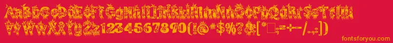 KingthingsAnnex Font – Orange Fonts on Red Background
