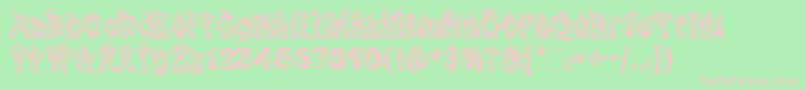 KingthingsAnnex Font – Pink Fonts on Green Background