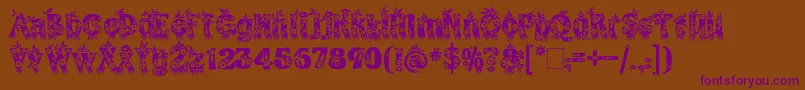 KingthingsAnnex Font – Purple Fonts on Brown Background